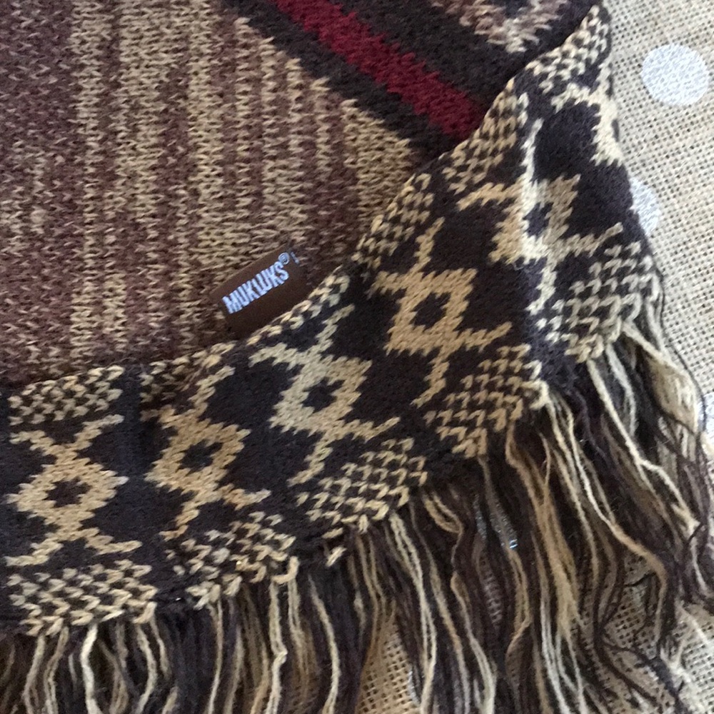 Muk Luk Poncho NWT OS Native American Print NWT - Picture 7 of 8